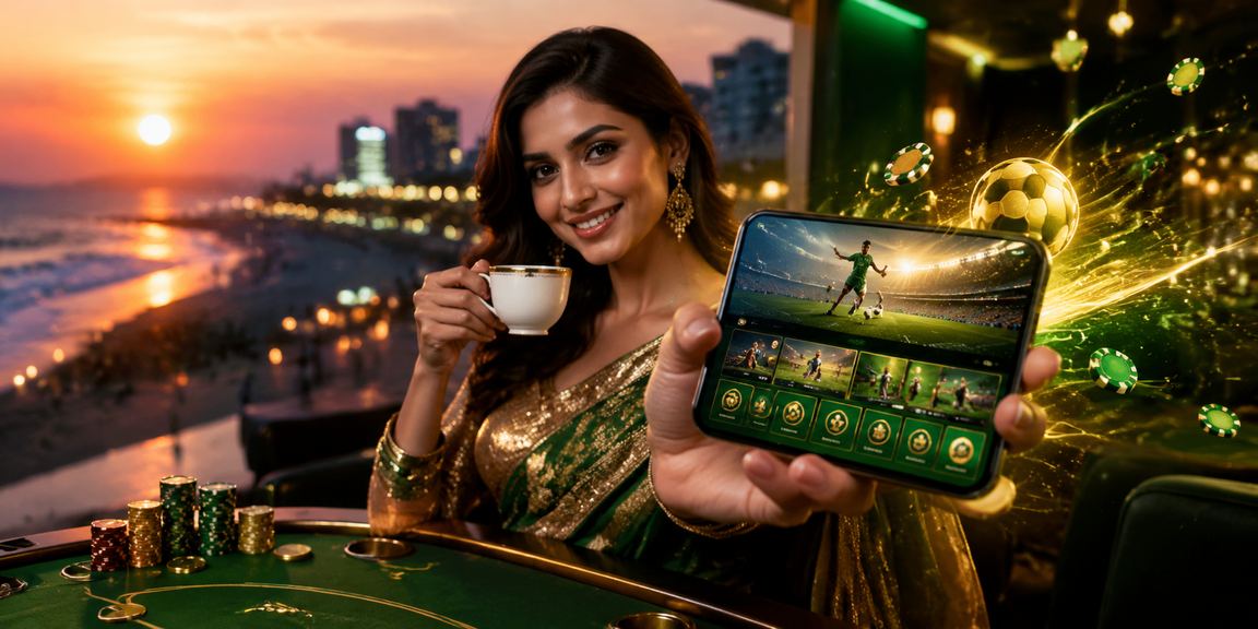 কক্সবাজার সমুদ্র সৈকতে মোবাইলে okbet1 ক্যাসিনো উপভোগ করছেন একজন ব্যবহারকারী